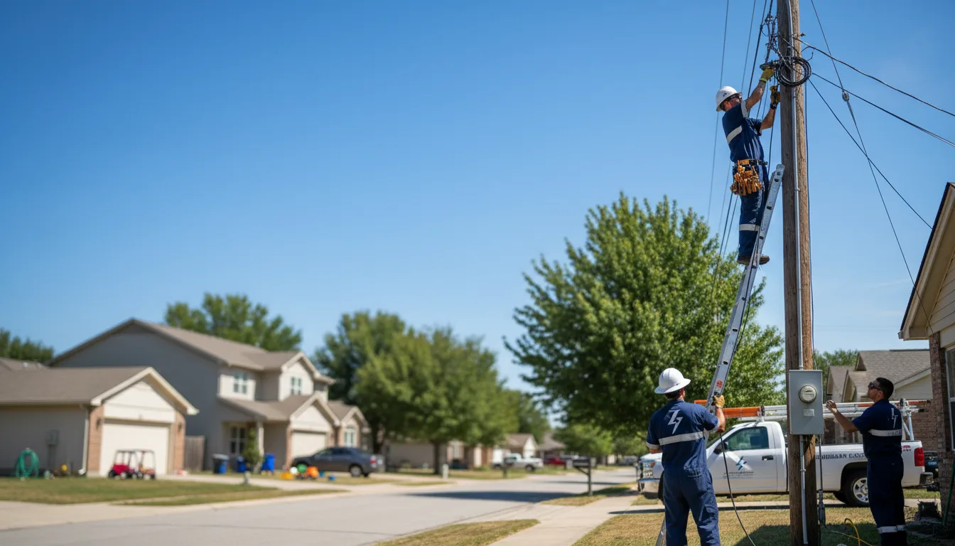 Residential electrician providing installation services in Pineville, PA